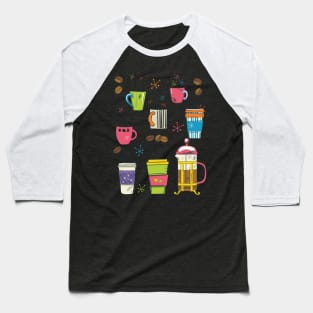 Cute Coffee Art Baseball T-Shirt